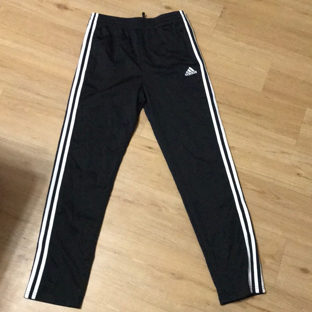 Kids size XL  Adidas track pants in black.